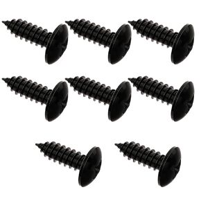 8 Pack Black Screws for License Plate, 18-8 Stainless Steel License Plate Bolts with Cross Pan Head, Car License Plate Screws, License Plate Fasteners for Vehicles Front & Rear License Plate Bolts