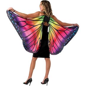 Seasons Rainbow Butterfly Wings Cape,Halloween Cape One Size for Women,One Size