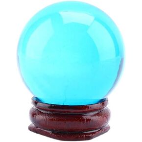 Gift, Blue Quartz Crystal Healing Ball Sphere 40Mm with Stand Asian Rare Royal Collectable Supplies Craft Collection