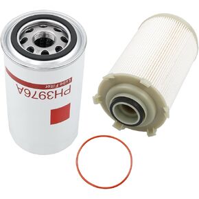 6.7L Cummins Oil Filter and Fuel Water Separator Set Compatible with 2007-2009 Dodge Ram 2500 3500 4500 5500 Diesel,Replaces PH3976A, 68061634AA, Wix 51607 33733