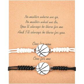 Matching Sports Bracelets Gifts for Women Men Volleyball Tennis Football Basketball Rugby Soccer Bracelets Christmas Gift