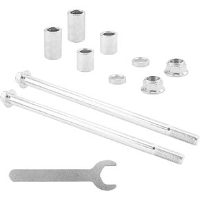 Front Rear Axle with Bushing 12mm/0.4'' 215mm/8.4'' Compatible with 50cc 110cc 125cc Dirt Bike Moped Scooter 2PCS