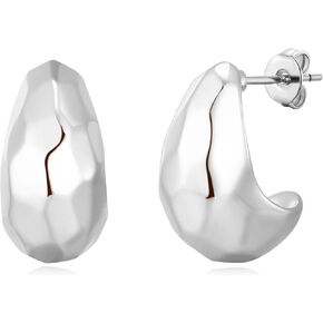 ريتاتش 925 أقراط فضية مكتنزة للنساء العصرية، أقراط مطلية بالذهب عيار 14 قيراط أقراط أنيقة لا تسبب الحساسية مجوهرات أنيقة للهدايا in Kuwait