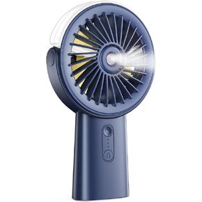Otlonpe Misting Fan Portable Fan with Mist, 4000 mAh Rechargeable Handheld Fan Battery Operated Water Spray Mister Fan, Small Personal Hand Held Fan Power Bank for Travel Men Women, Green