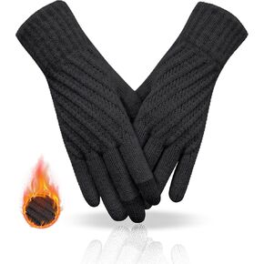 Winter Gloves for Men Women, Upgraded Touch Screen Cold Weather, Warm Knit Texting Glove with Soft Lining for Hiking
