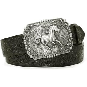 Cowboy Belts With Buckle for Men Nice Horse Western Acanthus Fashion Designs Handmade Genuine Cow Leather