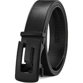 CHAOREN Ratchet Belts for Men - Leather Belt Men for Jeans Casual Dress 1 3/8" - Micro Adjustable Belt Fit Everywhere