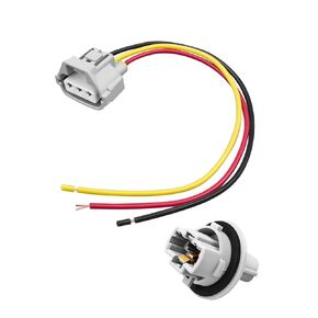 Front Turn Signal Light Connector Plug Harness and Bulb Socket Fit for Toyota Tacoma Tundra Corolla Venza Sequoia 2005-2015 Replace 90075-60060 9007560060