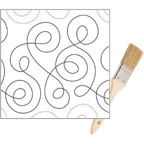 Pantographs for Longarm Quilting Paper Roll - Long Arm Quilting Machine Patterns for Quilt Making | Loop Stipple Quilting Pantographs Design | Set Has Long Arm Machine Rails and Tracks Wiping Brush