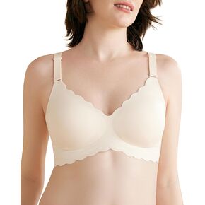 Momcozy Seamless Wireless Bra for Women, Classic Jelly Strip Lift Everyday Bra, Soft and Comfortable T-Shirt Bra