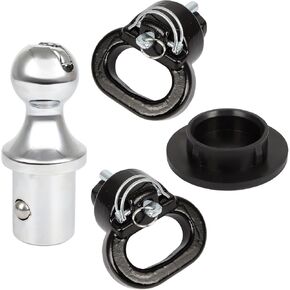 SCITOO Gooseneck 2 5/16" Tow Hitch Ball 60618 Puck System Gooseneck Hitch Ball Kit for 2013-2024 for Dodge RAM 2500 3500