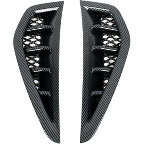 for Dodge Ram 1500 TRX 2021-2023 Carbon Fiber Black Side Door Air Vent Fender Cover Trim 2pcs Car Accessories