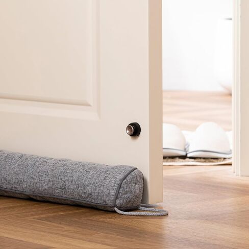Sunolga 36 Inch Heavy Duty Door Draft Stopper, Sturdy Linen Sound Proof Draft Guard for Doors and Windows, Easy Install Under Door Noise Air Stopper for Gaps Up to 3 Inch, Gray in Saudi Arabia