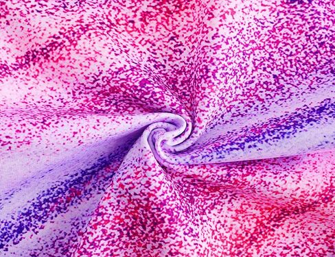 TENVDA Bundles of Gymnastics Leotards for Girls 5-6 Years Old Pink Blue Marble and Stripes Print Sleeveless Tumbling Outfit Matching Shorts Sets in Kuwait