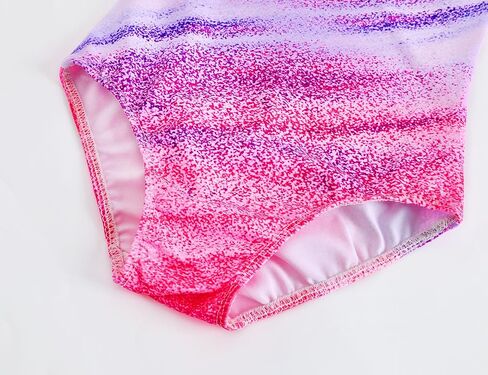 TENVDA Bundles of Gymnastics Leotards for Girls 5-6 Years Old Pink Blue Marble and Stripes Print Sleeveless Tumbling Outfit Matching Shorts Sets in Kuwait