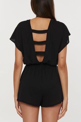 BECCA womens Beach Date Romper, V-neck, Casual, Beach Cover Ups for Women in Saudi Arabia