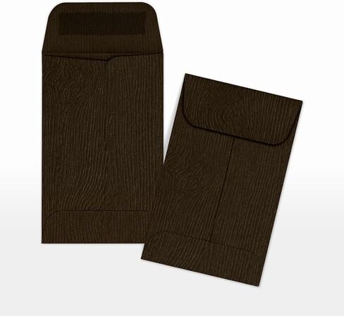 LUXPaper #1 Coin Envelopes | 2 1/4" x 3 1/2" | Oak Woodgrain | 68lb. Text | 50 Qty in Saudi Arabia
