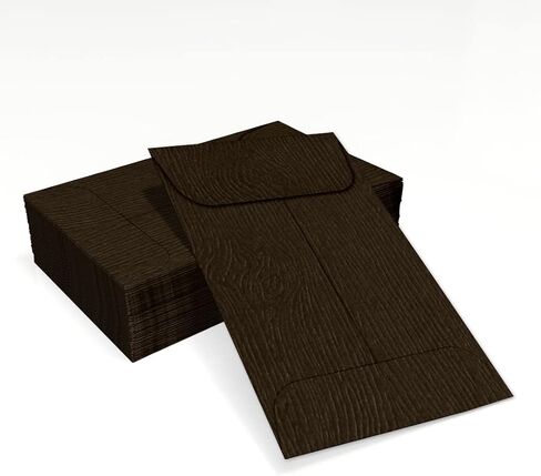 LUXPaper #1 Coin Envelopes | 2 1/4" x 3 1/2" | Oak Woodgrain | 68lb. Text | 50 Qty in Saudi Arabia