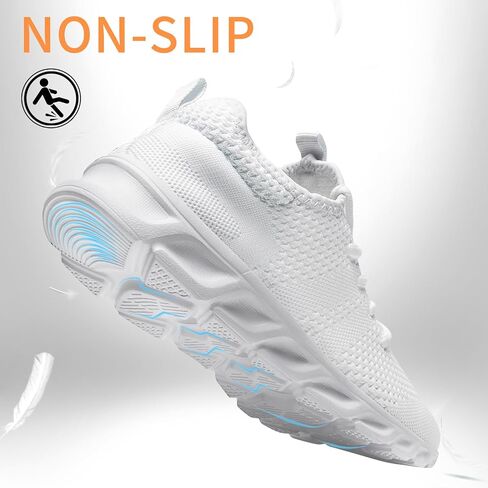 Oltyutc Tennis Gym Shoes for Women Lightweight Running Sneakers | Slip On Walking Footwear, Lightweight Breathable for All-Day Comfort, Suitable Outdoor Indoor Light Sports in Saudi Arabia