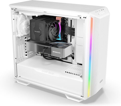 be quiet! Dark Base 701 | Midi Tower PC Case | Mesh Front | Airflow Optimized | 3 Pre-Installed Silent Wings 4 Fans | ARGB Lighting with Controller | Tempered Glass | PWM and ARGB Hub | White | BGW59 in Kuwait