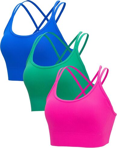 RUNNING GIRL Sports Bras for Women,Strappy Sports Bra Criss Cross Back Longline Running Sports Bra for Women High Support in Saudi Arabia