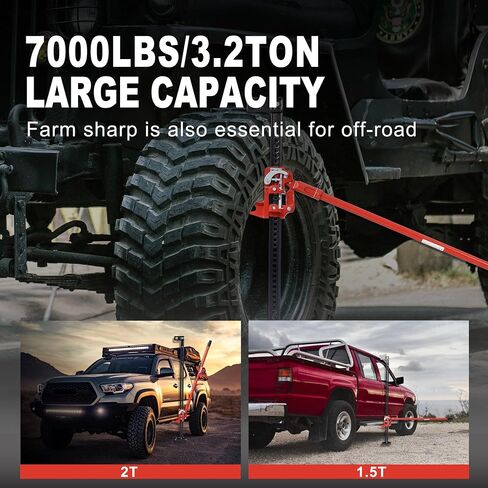 Farm Jack,60" High Lift Farm Jack,7000 lbs Capacity Ratcheting Off Road Farm Jack, Utility Heavy-Duty Farm Jack for Tractor, Truck, SUV, Bumper Lift, Lift Height 6-52 inches in Saudi Arabia