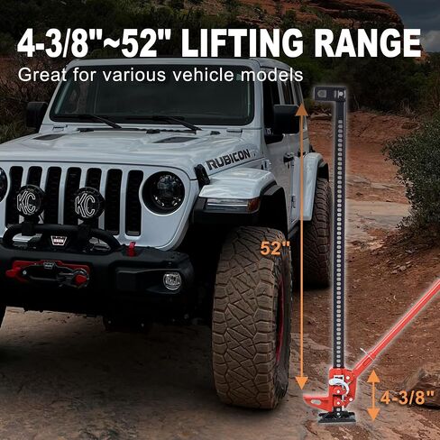 Farm Jack,60" High Lift Farm Jack,7000 lbs Capacity Ratcheting Off Road Farm Jack, Utility Heavy-Duty Farm Jack for Tractor, Truck, SUV, Bumper Lift, Lift Height 6-52 inches in Saudi Arabia
