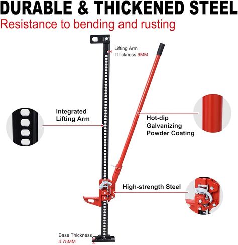 Farm Jack,60" High Lift Farm Jack,7000 lbs Capacity Ratcheting Off Road Farm Jack, Utility Heavy-Duty Farm Jack for Tractor, Truck, SUV, Bumper Lift, Lift Height 6-52 inches in Saudi Arabia