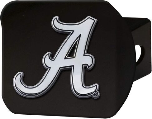FANMATS 21024 Alabama Crimson Tide غطاء معدني أسود مع شعار معدني كروم ثلاثي الأبعاد - شعار أساسي in Saudi Arabia