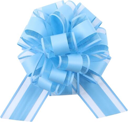 12 Pieces Large Pull Bows,6 inches Simple Style Gift Bow for Christmas Party Birthday Gift Wedding Ribbon Bows for Wrapping Boxes or Flower Decorations, Valentine's Day Gift Decorations (Grey) in Saudi Arabia