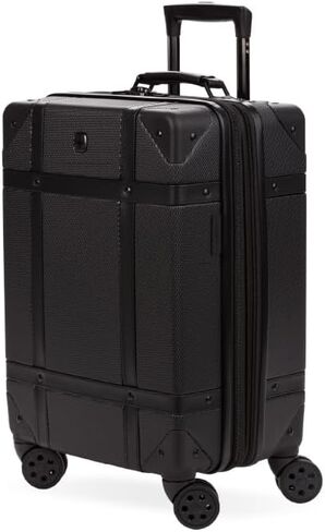 SwissGear 7739 Hardside Luggage Trunk with Spinner Wheels, Black, Carry-On 19-Inch in Kuwait