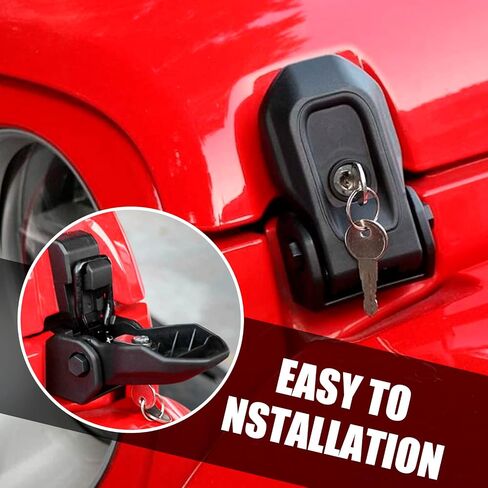 Engine Hood Latches with Key Replacement for Jeep Wrangler JL 2 Door 4 Door 2018-2023(2Pcs) in Saudi Arabia
