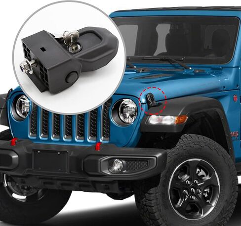Engine Hood Latches with Key Replacement for Jeep Wrangler JL 2 Door 4 Door 2018-2023(2Pcs) in Saudi Arabia