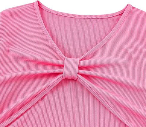 Girls 2 Piece Outfits Adjustable Shoulder Strap Cami Dress with Long Sleeve Blouse Top Set for 5-12 Years in Saudi Arabia