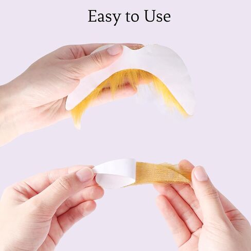 قطعتان من الشارب والحواجب الصفراء مع نظارات مضحكة ذاتية اللصق للحواجب والشارب للبالغين، ملحقات أزياء تنكرية لحفلات الهالوين in Kuwait