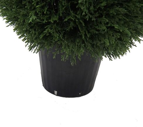 Vickerman 24" Artificial Potted Cedar Teardrop Shaped Bush - Realistic Faux Cedar Topiary Decoration - for Indoor/Outdoor Use - Reliable and Durable in Saudi Arabia