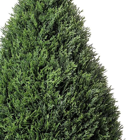 Vickerman 24" Artificial Potted Cedar Teardrop Shaped Bush - Realistic Faux Cedar Topiary Decoration - for Indoor/Outdoor Use - Reliable and Durable in Saudi Arabia