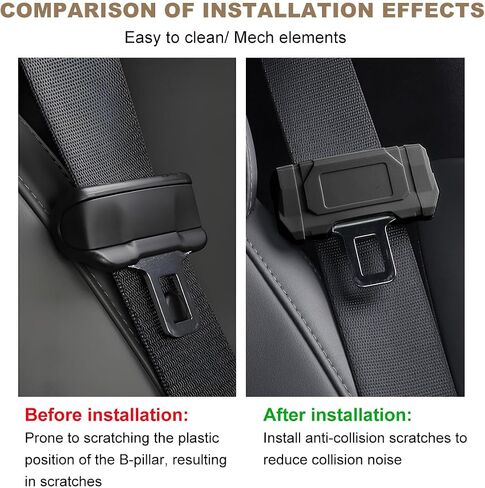 2 PCS Car Seat Belt Buckle Covers, Anti-Scratch Silicone Car Seatbelt Buckle Protector, 7 Color fashion Seat Belt Clips Cover Protector for Car Safety, Car Accessories (Purple) in Kuwait