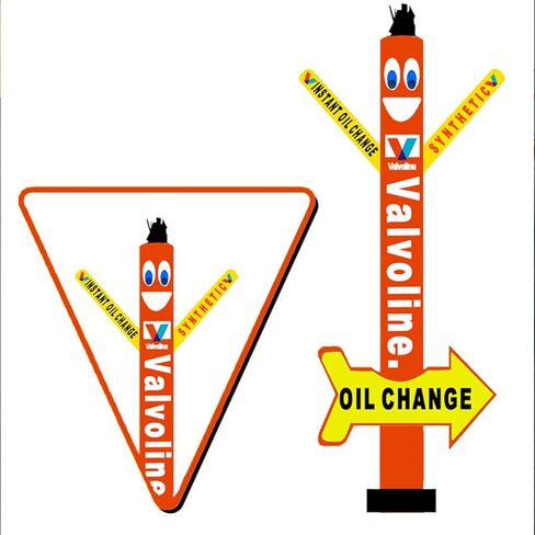 18ft تغيير الزيت راقص الهواء أنبوب قابل للنفخ رجل لافتة للنظر دمية السماء الإعلانية مع تغيير الزيت الفوري والرسومات الاصطناعية مثالية للترقيات والأحداث خدمة السيارات (بدون منفاخ) in Kuwait