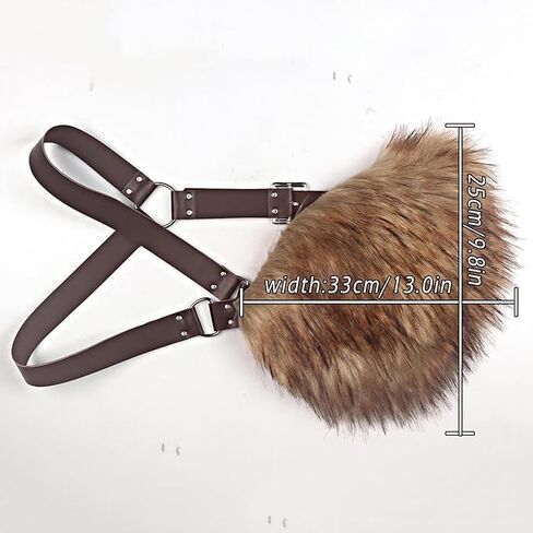 Junova Medieval Faux Fur Shoulder Armor Costume Viking Warrior LARP and Cosplay Attire in Saudi Arabia