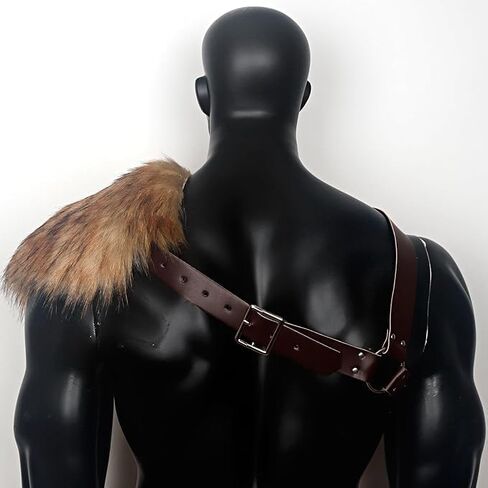 Junova Medieval Faux Fur Shoulder Armor Costume Viking Warrior LARP and Cosplay Attire in Saudi Arabia