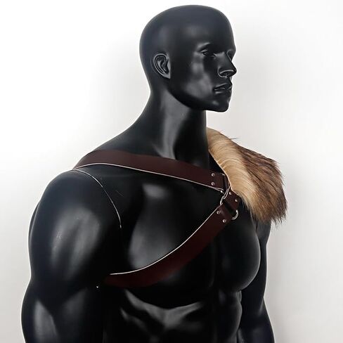 Junova Medieval Faux Fur Shoulder Armor Costume Viking Warrior LARP and Cosplay Attire in Saudi Arabia