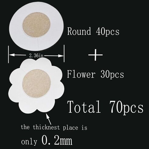 70 pcs Breast Covers Nipple Cover Pasties,Disposable Breast Pasties Stickers,Self-Adhesive No Show Bra in Saudi Arabia