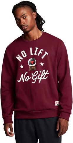 Under Armour Men's Project Rock Red One No Lift No Gift Crew Neck Sweatshirt in Saudi Arabia