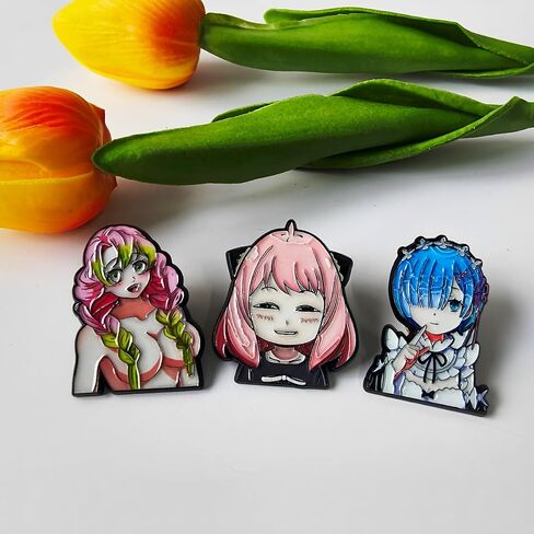 Anime Enamel Pin Lovely Character Brooch Lapel Pin Anime Enamel Badge for Backpacks Clothes Teens Collectors Fans in Saudi Arabia