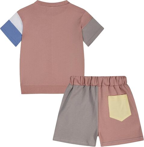 Toddler Boys Clothing Sets 100% Cotton Child Colorful T-Shirts and Shorts Pants Short Sleeve Kids Outfits 1-5T in Saudi Arabia