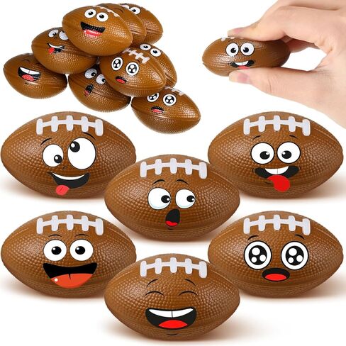 Arrowbash 12 Pcs Mini Face Stress Balls Sport Funny Face Squeeze Foam Balls for Stress and Anxiety Relief for Party Favors Birthday Gift Decoration (Ice Cream Baseball, 1.57") in Saudi Arabia