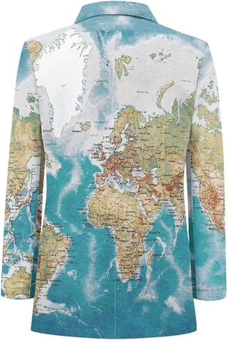 Men's Casual Sport Coat Lightweight One Button Suit Long Sleeve Jackets Novelty Blazer for Wedding Prom Dinner in Kuwait
