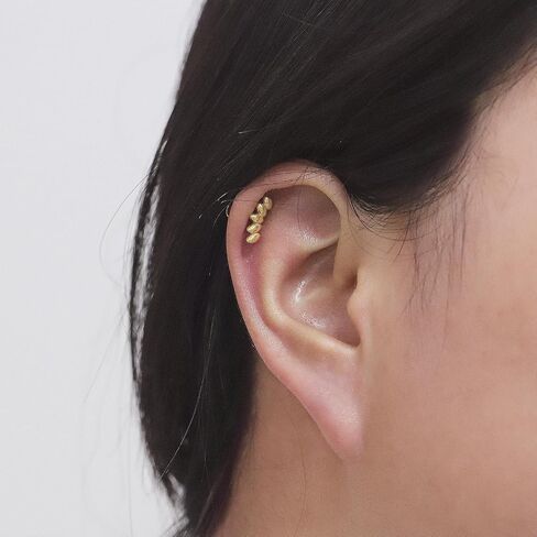 Xpircn Titanium Flat Back Earrings Stud for Conch Helix Tragus Cartilage Piercing Jewelry 16G 8mm Climber Stud Earrings Gold in Saudi Arabia