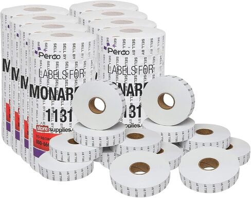 Perco Best by Labels for Monarch 1131 Price Gun - 8 Rolls, 20,000 Marking Labels in Saudi Arabia